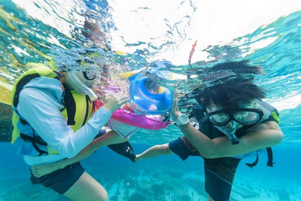 Children aged 3 and above can also experience snorkeling