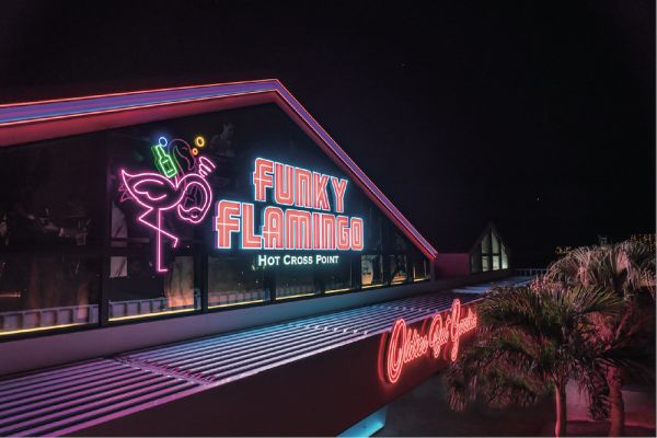 Exterior view of Funky Flamingo