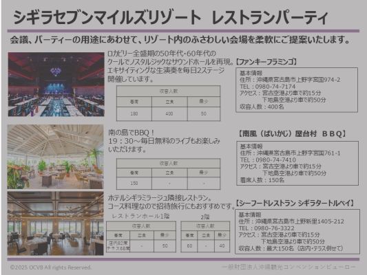 シギラセブンマイルズリゾート　レストランパーティ